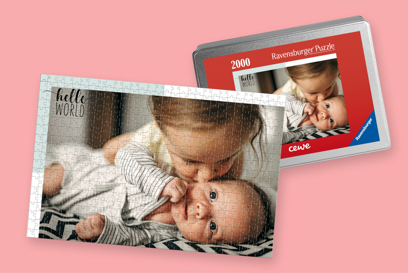 Ravensburger Puzzle mit 2000 Teilen und Babyfoto bedruckt