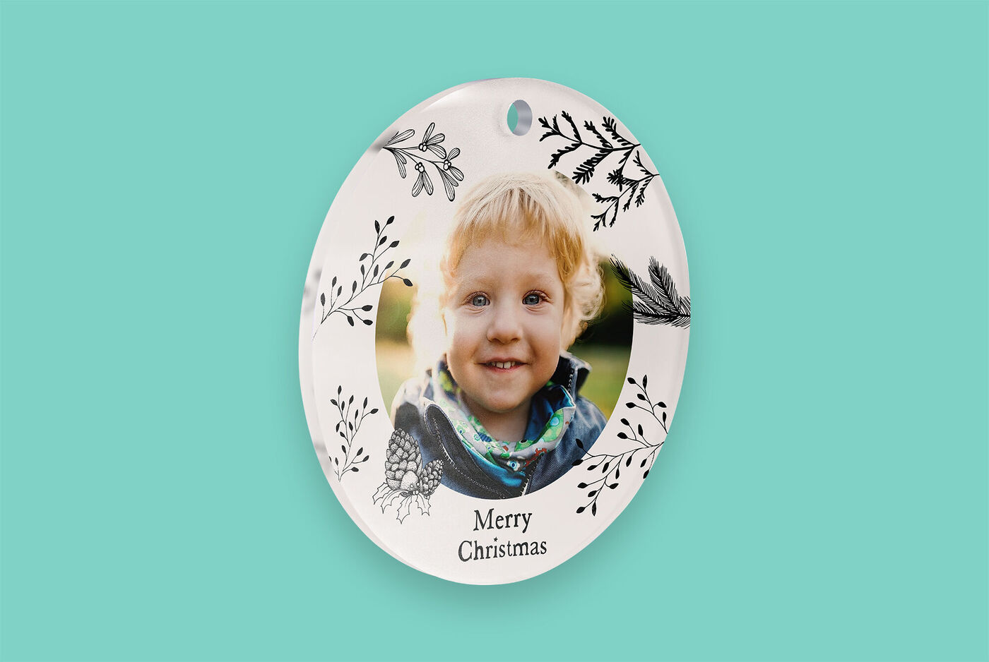 Ein schöner weihnachtlicher Fotohalter mit einem liebenswürdigen Design.